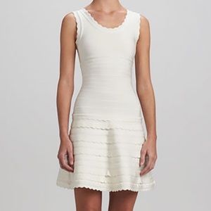 Herve Leger white short dress